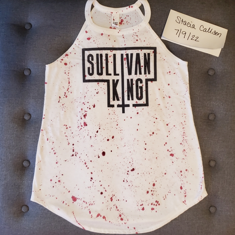 Sullivan King blood splatter rocker tank